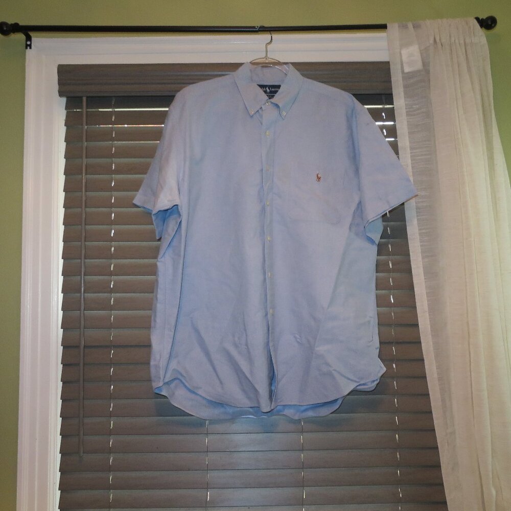 Men`s Polo Ralph Lauren Blake Button down‎ short sleeves polo shirt size L